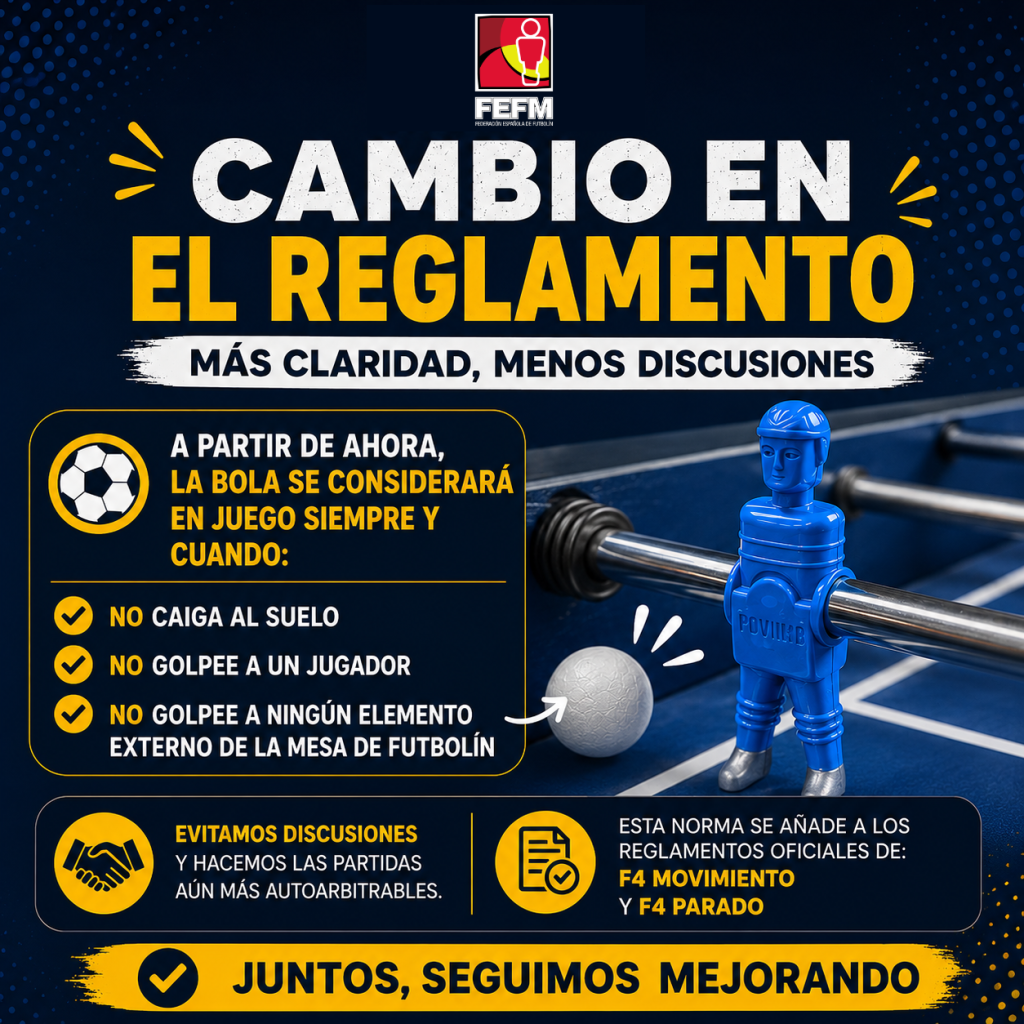 🚨 CAMBIO EN EL REGLAMENTO FEFM F4 🚨