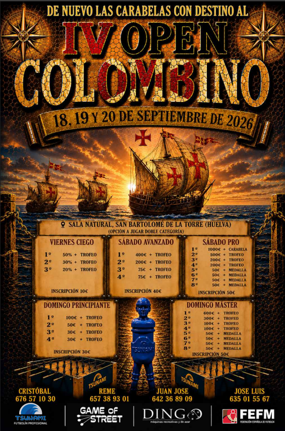 IV Open Colombino FEFM 50 – Las Carabelas vuelven a zarpar